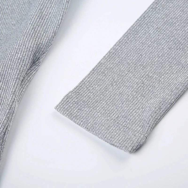 Solid Long Sleeve Jumpsuit