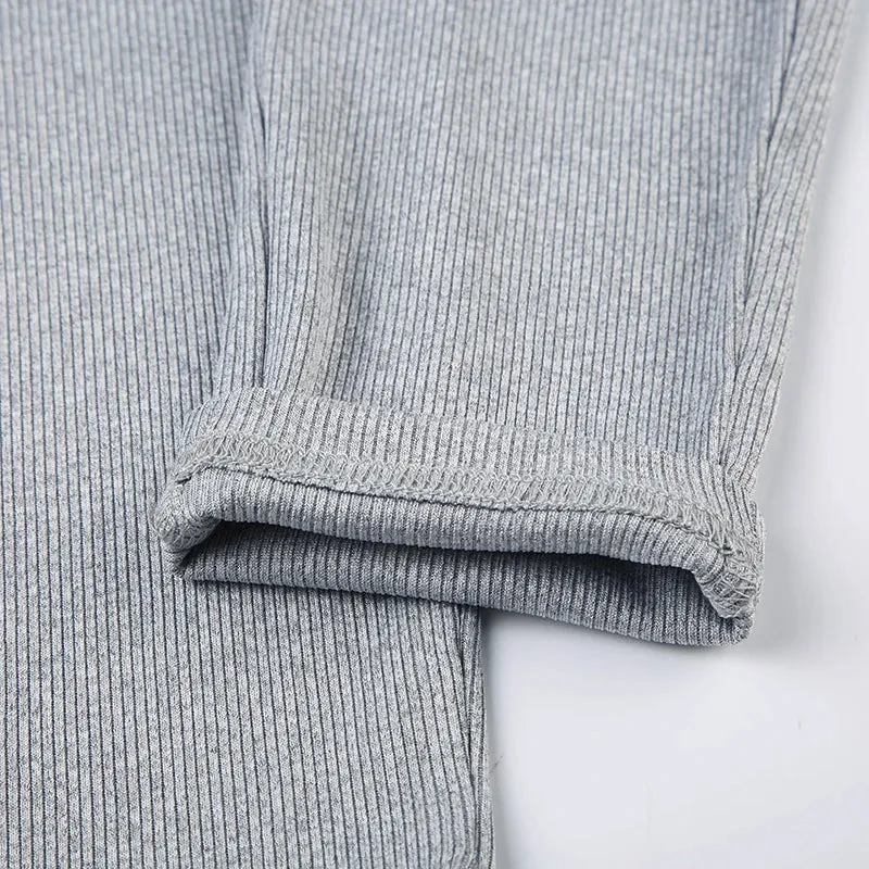 Solid Long Sleeve Jumpsuit