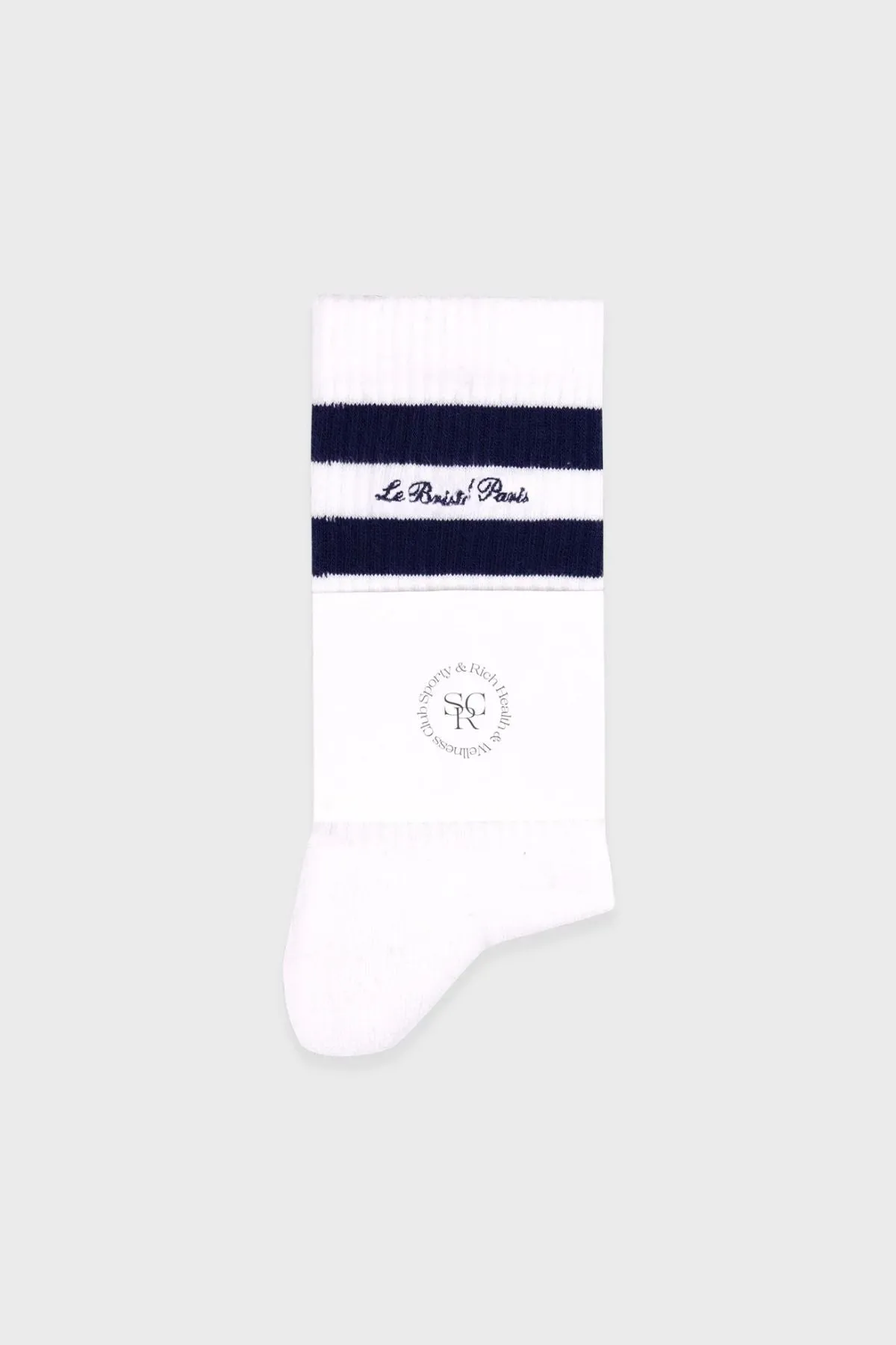 Sporty & Rich Faubourg Socks - White/ Navy