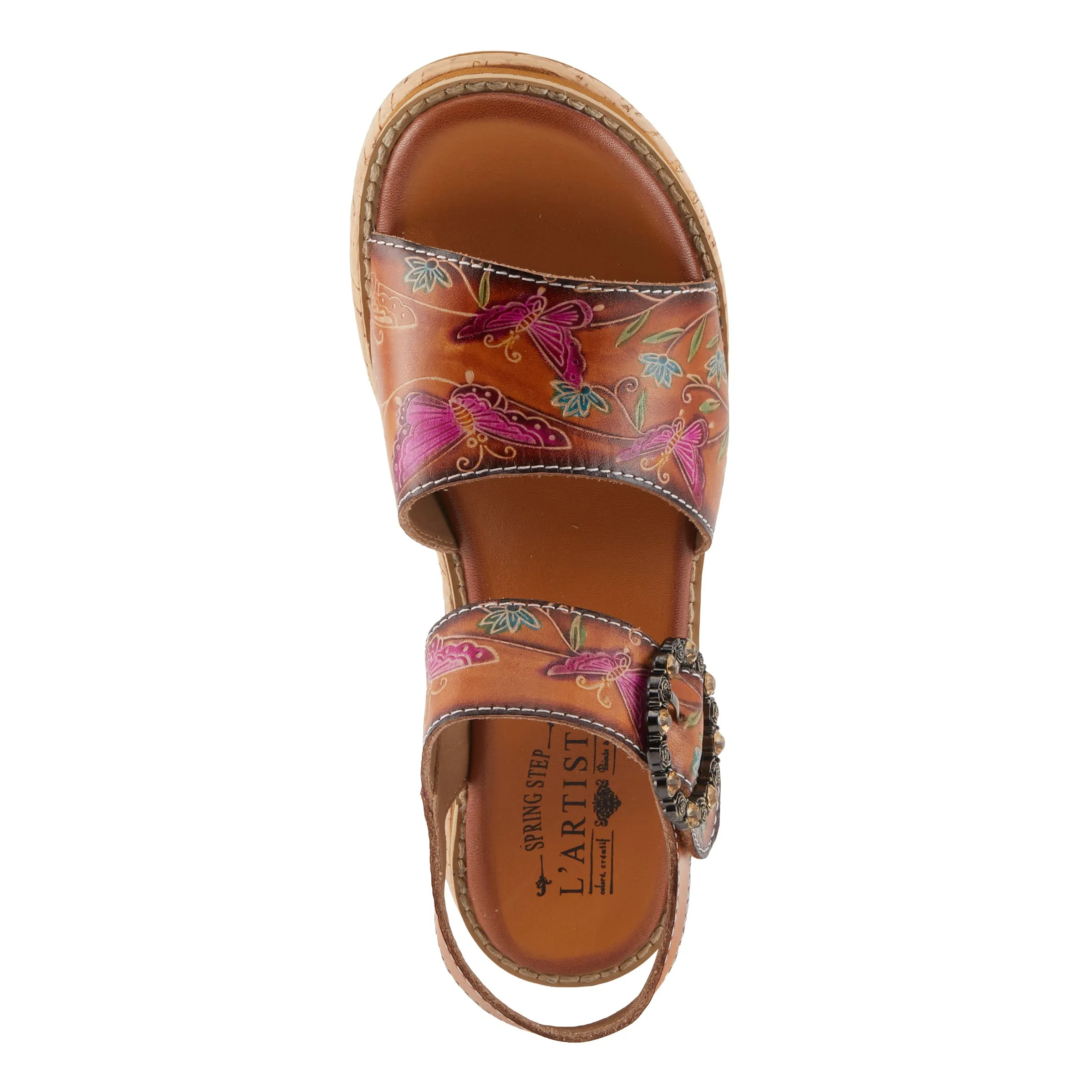 Spring Step Shoes L'Artiste Kenna Sandals Women's Hand Painted Leather