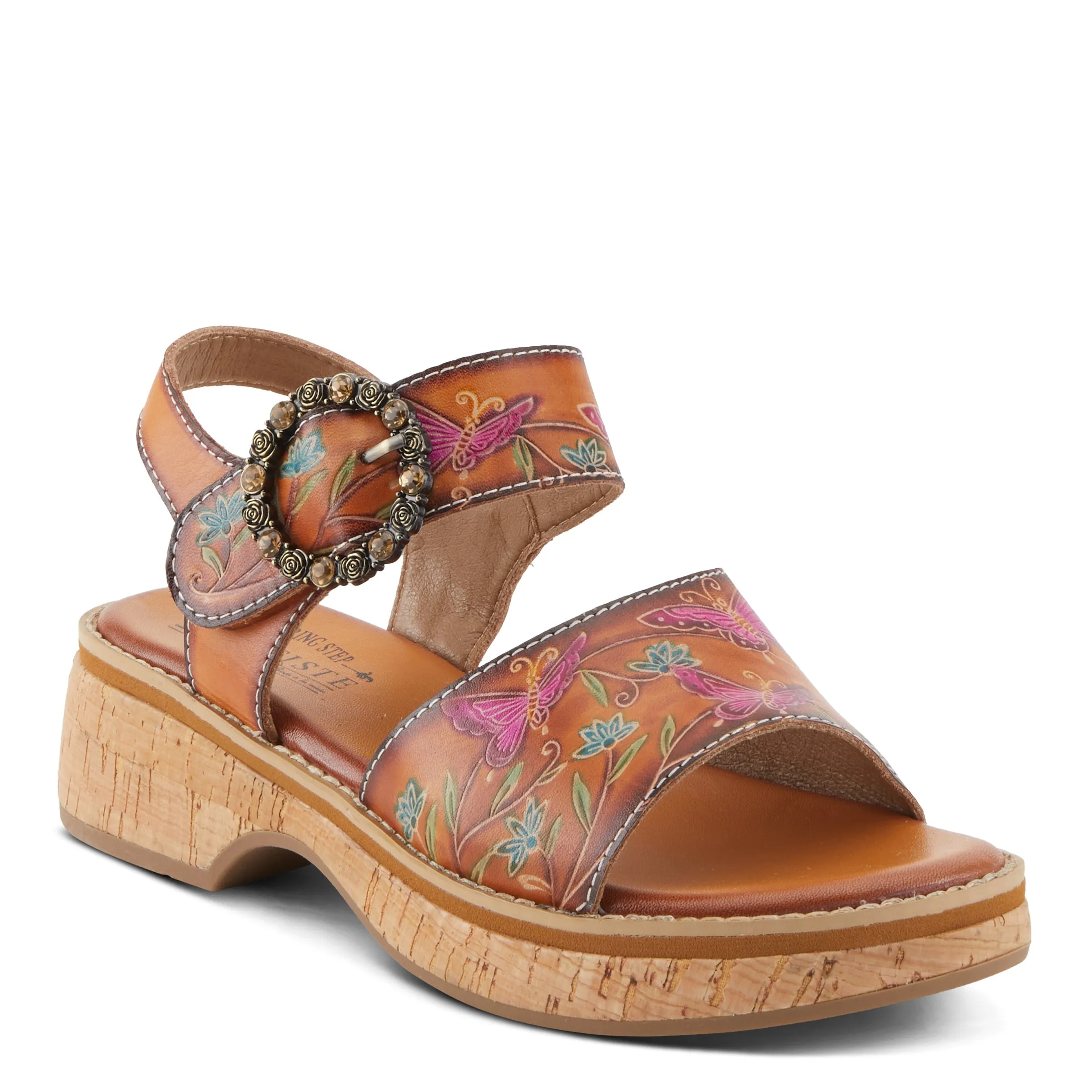 Spring Step Shoes L'Artiste Kenna Sandals Women's Hand Painted Leather