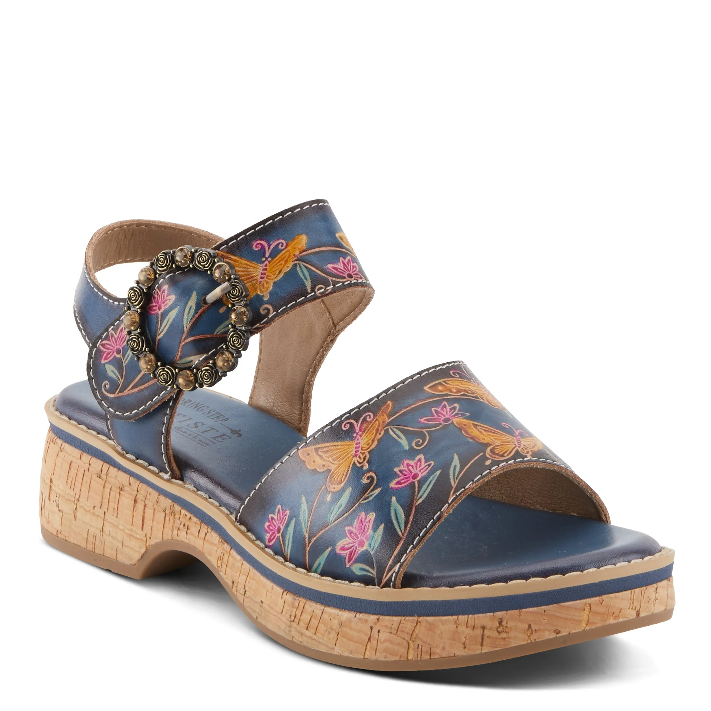 Spring Step Shoes L'Artiste Kenna Sandals Women's Hand Painted Leather