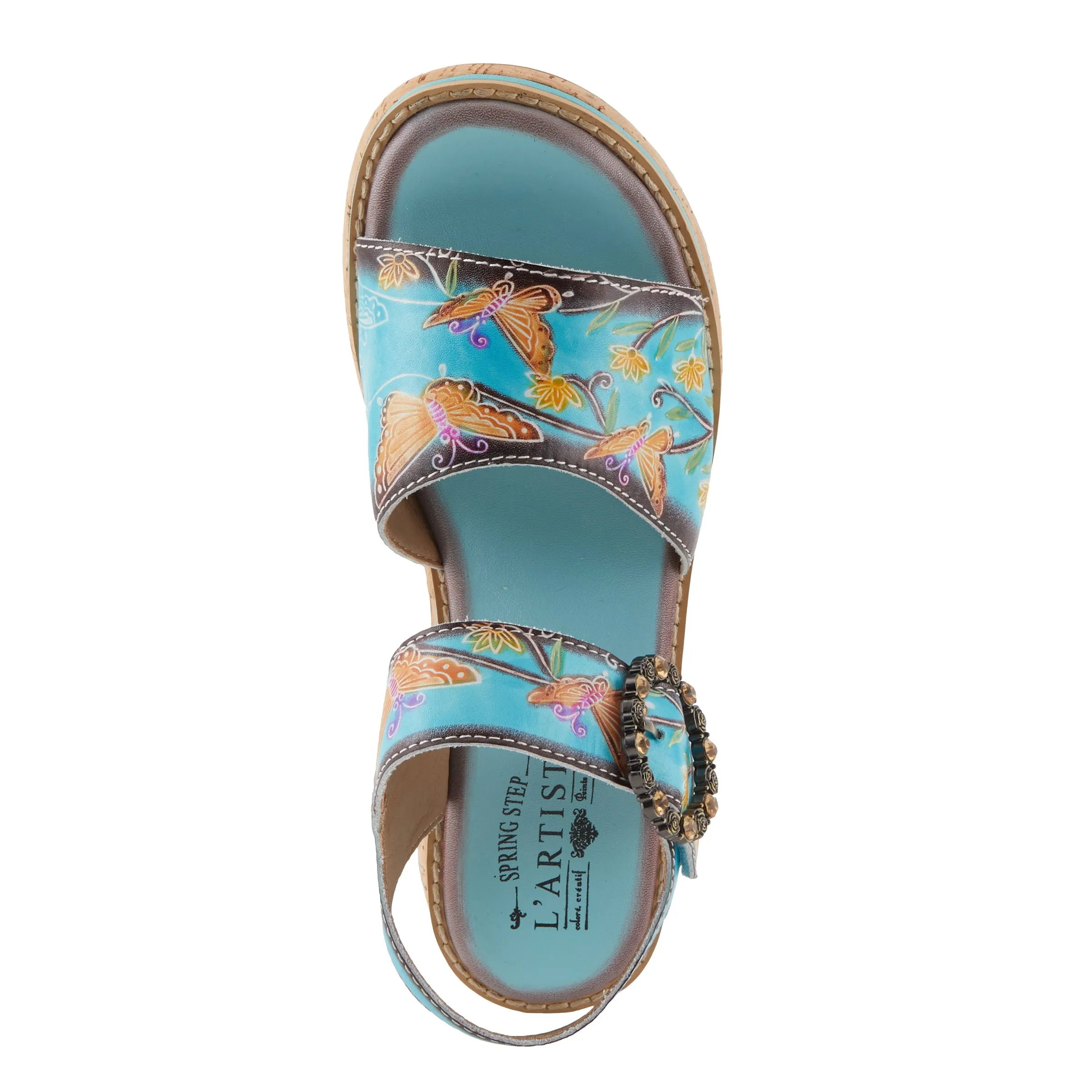 Spring Step Shoes L'Artiste Kenna Sandals Women's Hand Painted Leather