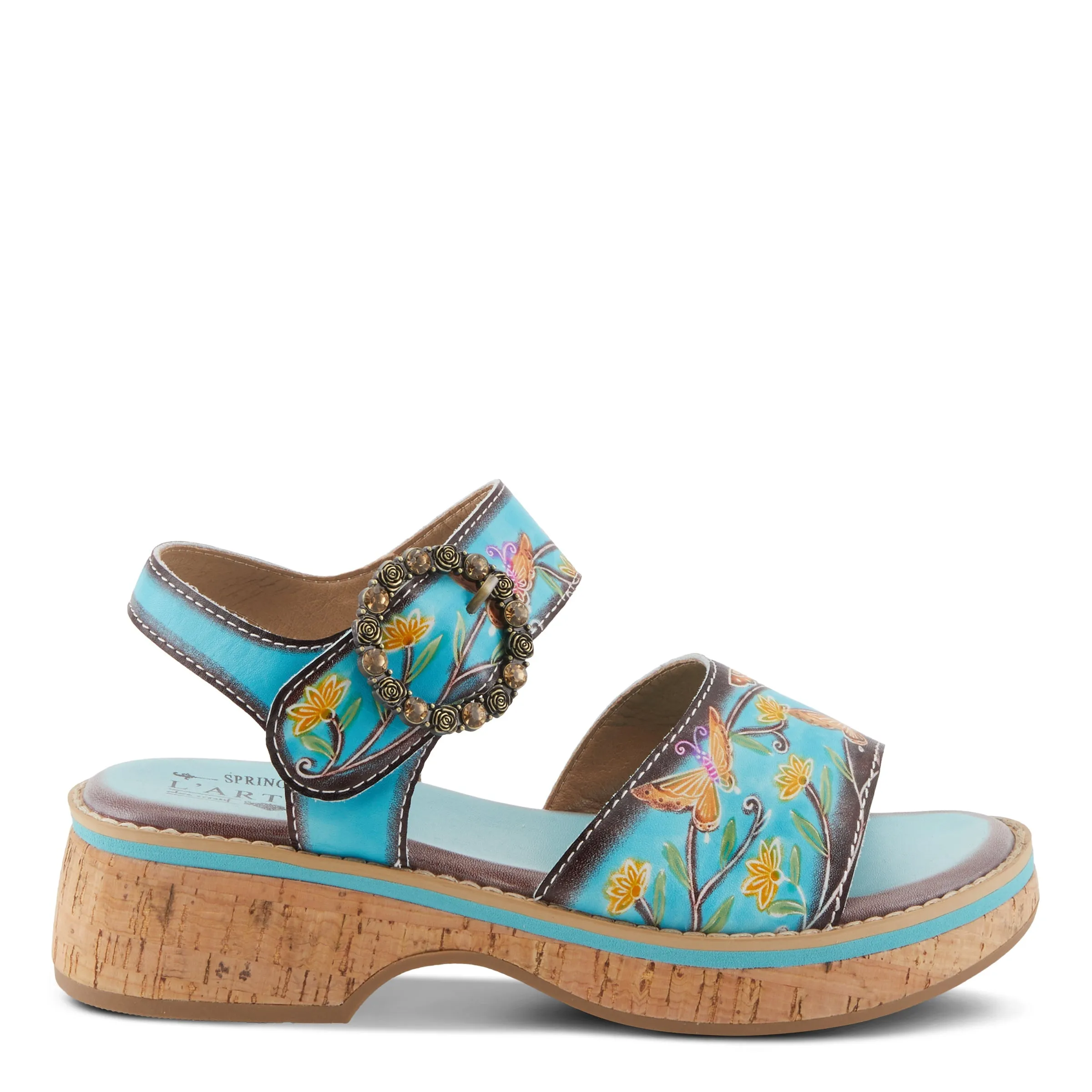 Spring Step Shoes L'Artiste Kenna Sandals Women's Hand Painted Leather