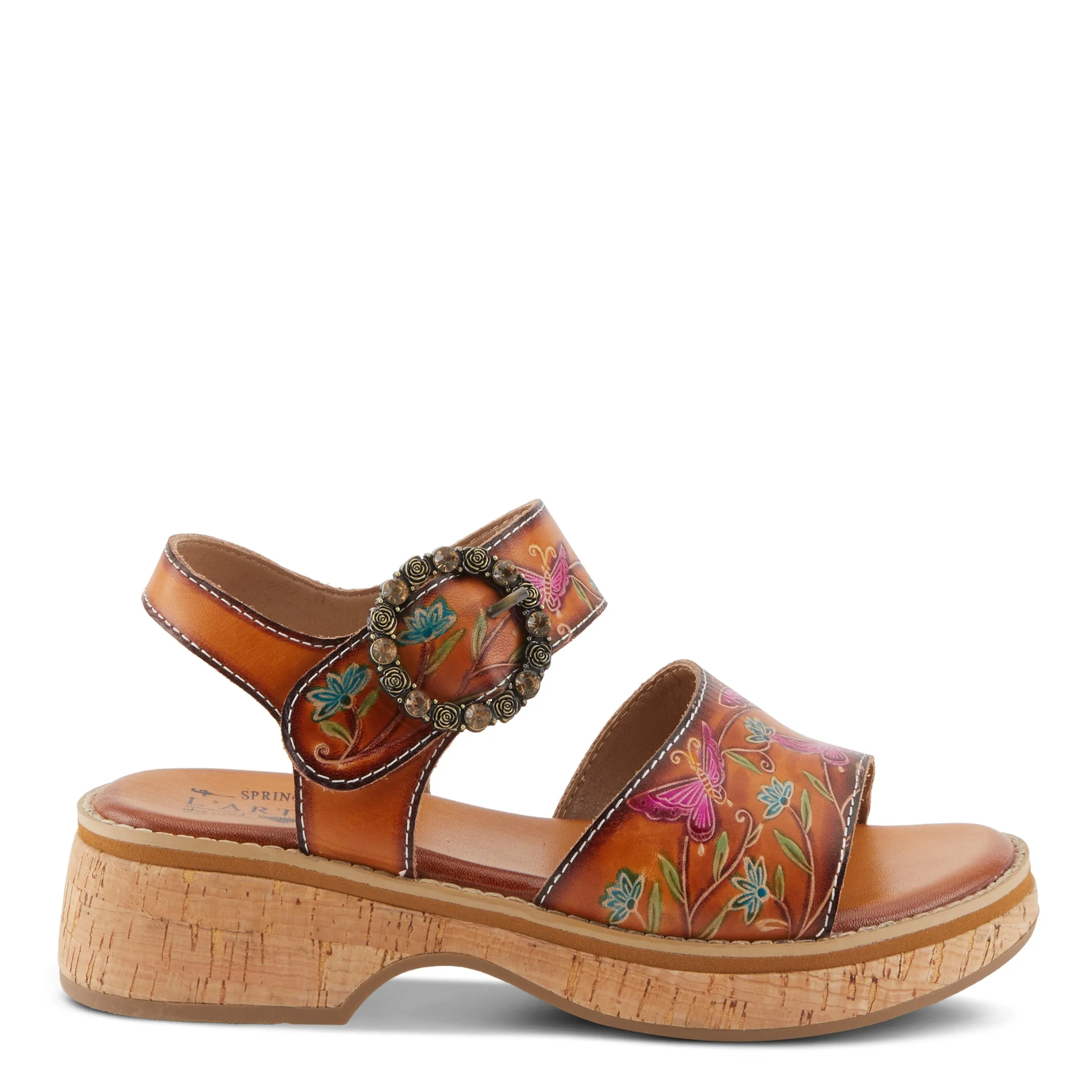 Spring Step Shoes L'Artiste Kenna Sandals Women's Hand Painted Leather
