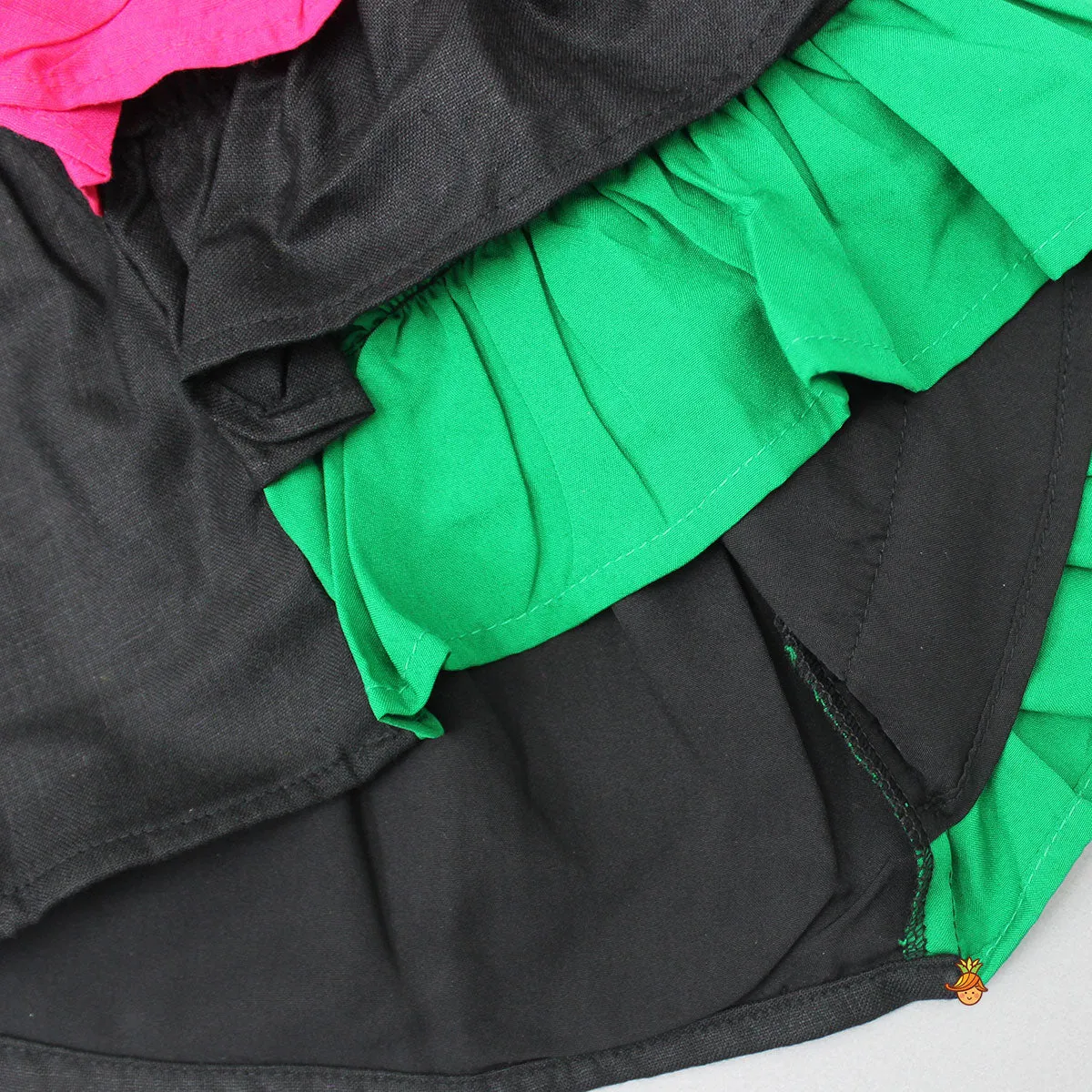 Stylish Frilly Abhla Work Top With Palazzo