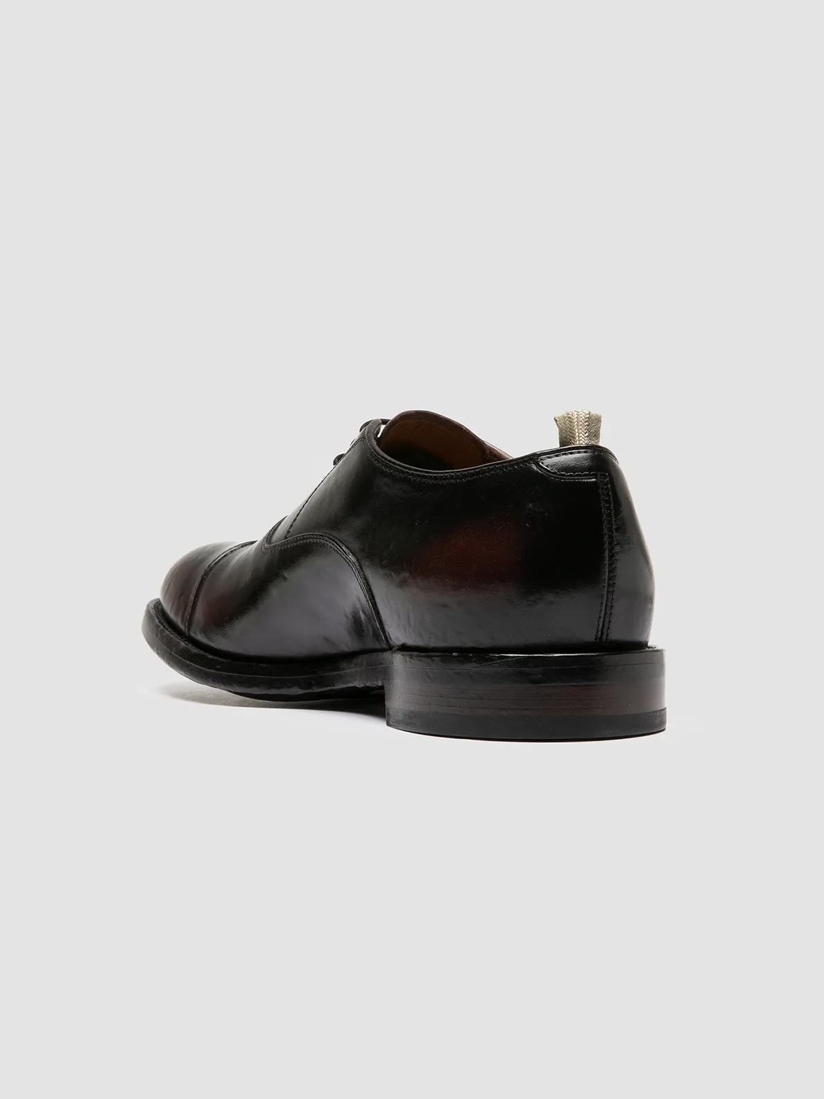 TEMPLE 001 - Burgundy Leather Oxford Shoes