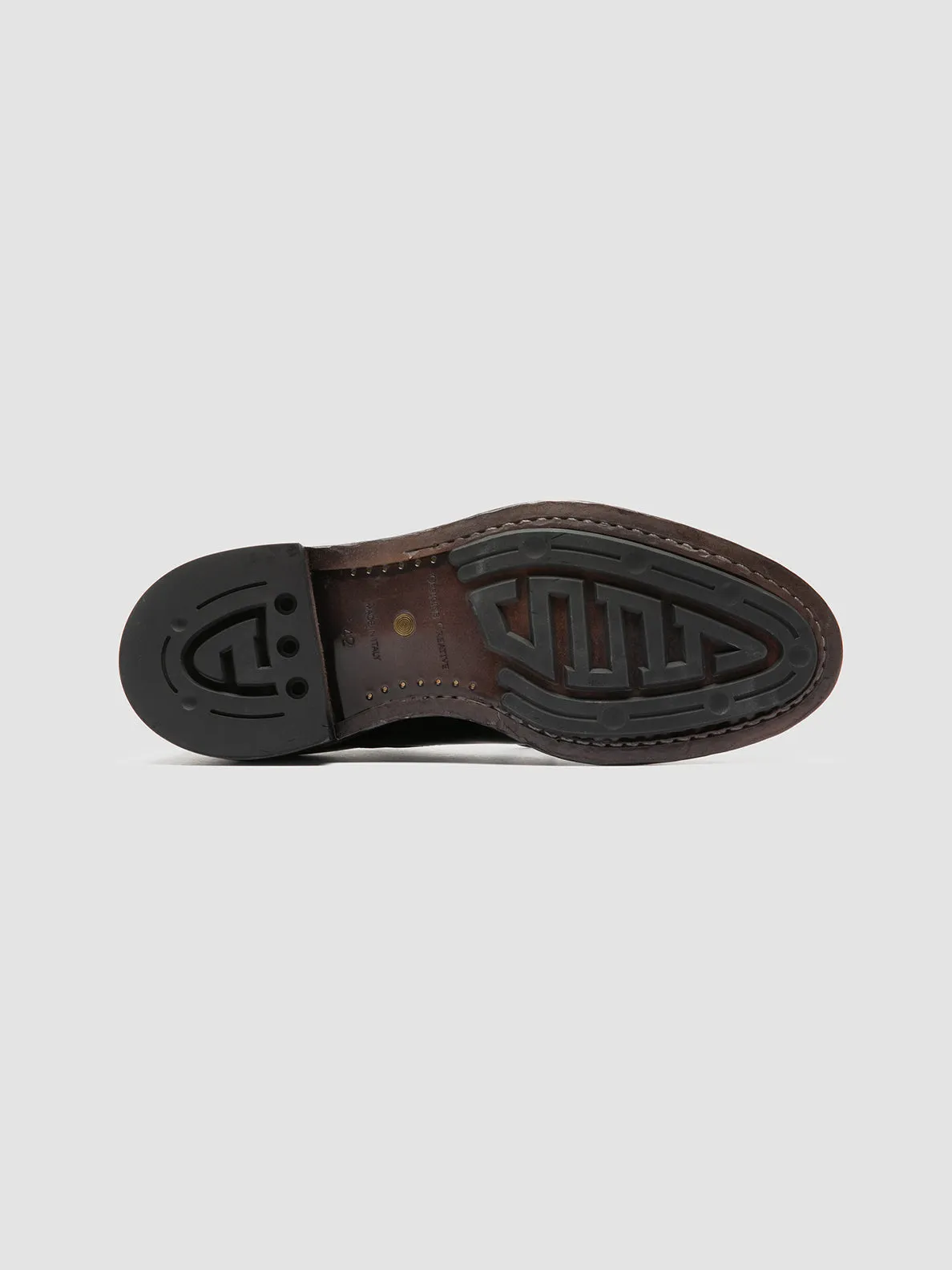 TEMPLE 001 - Burgundy Leather Oxford Shoes