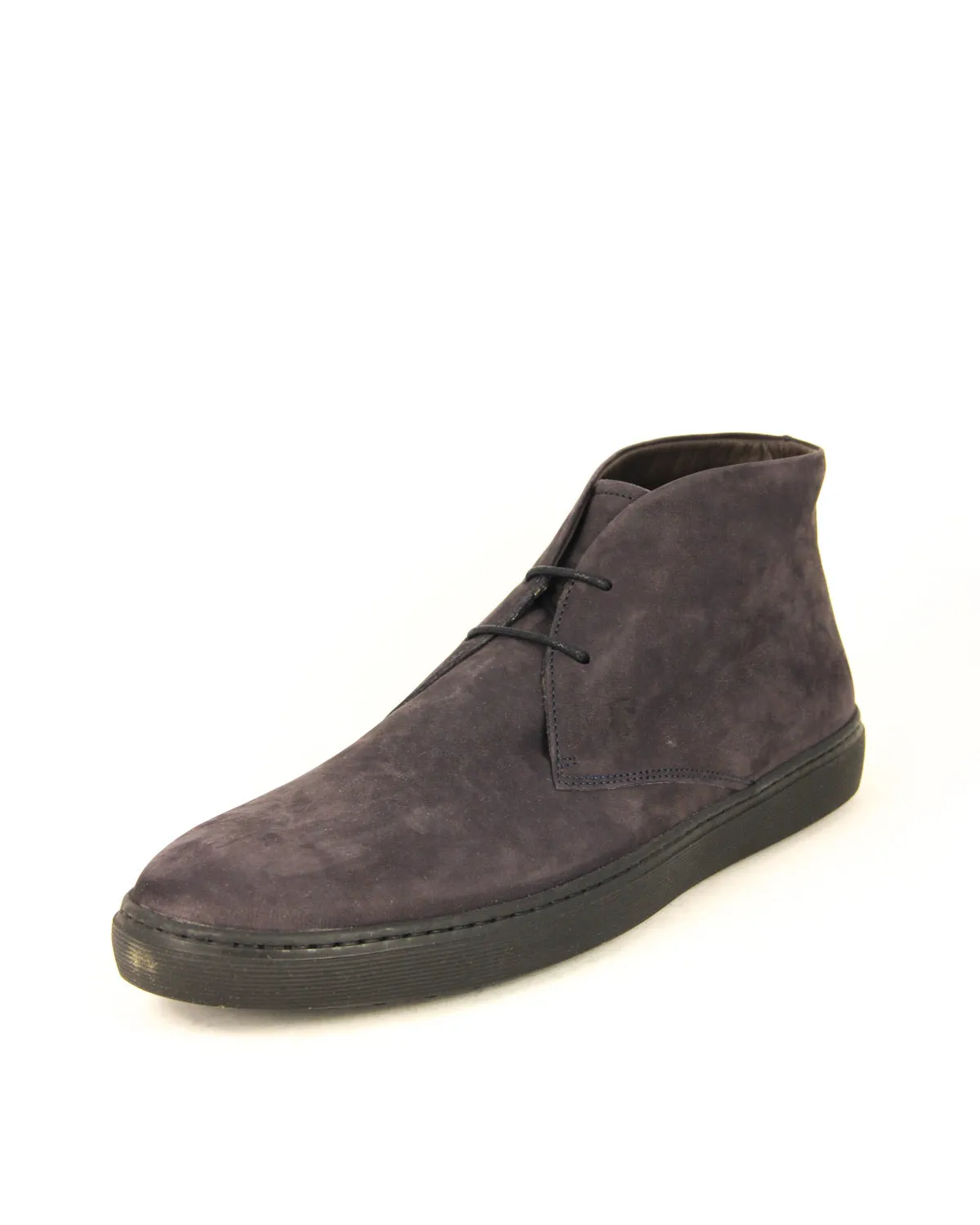 Tod's Men's Polacco Grey Suede Elegant Leather Lining Lace Up Ankle Boots
