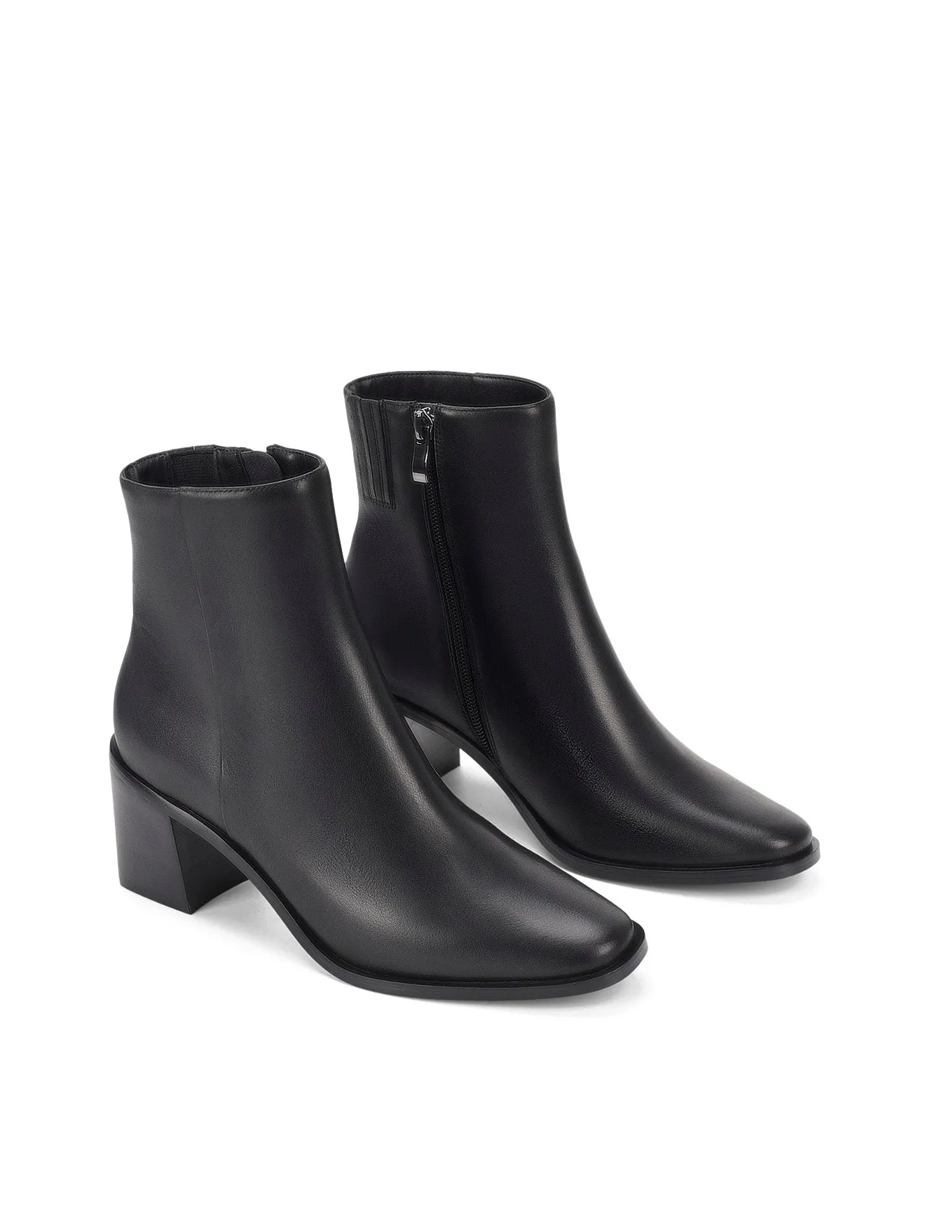 Ulla Ankle Boots - Black Leather