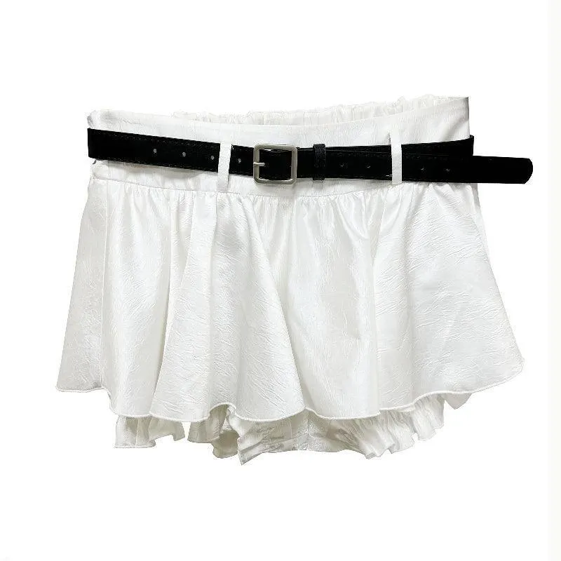 White Ruffled Short Skirt – Flouncy Design
