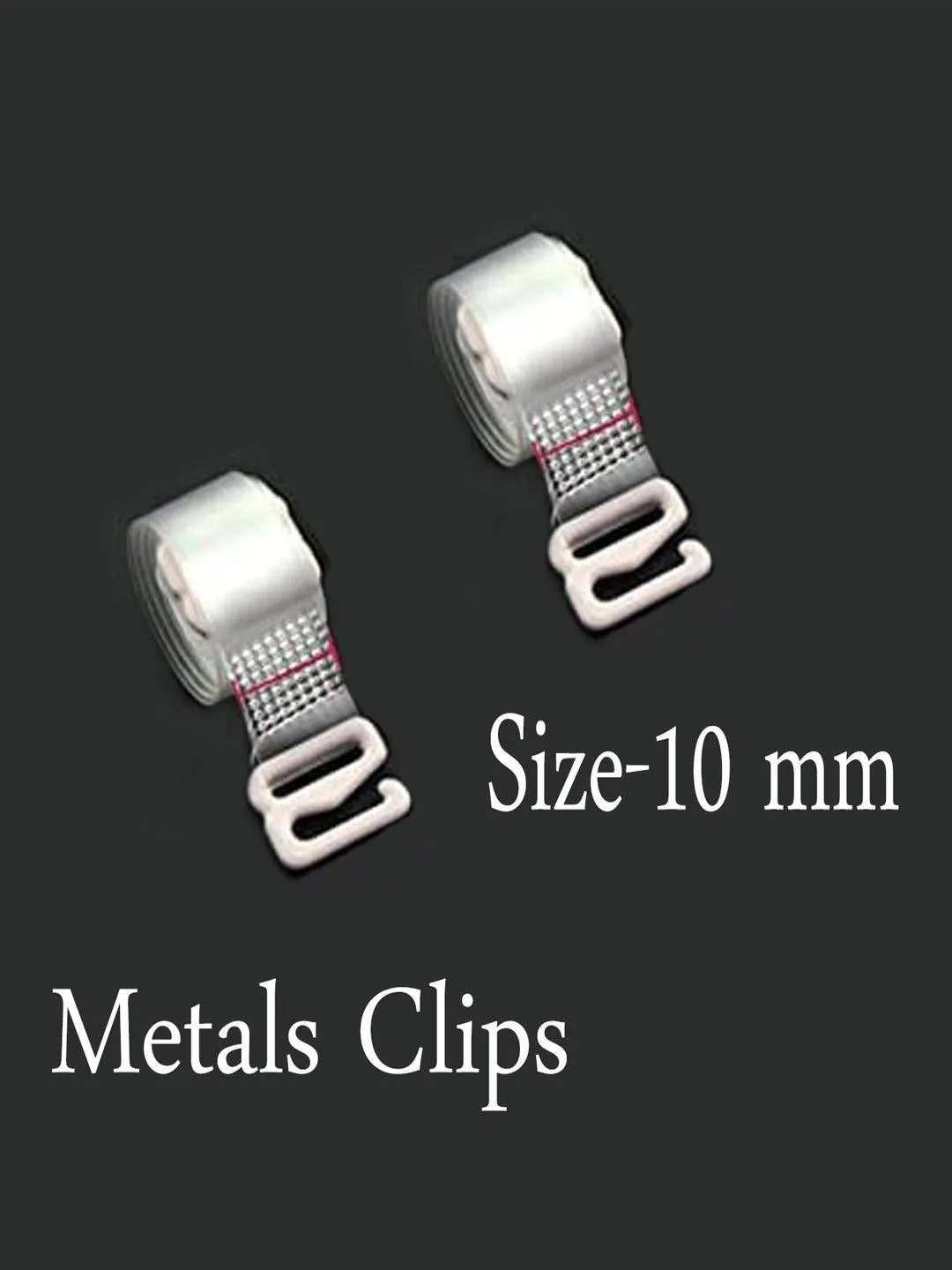 Women Detachable Transparent Straps Bra Plastic Metal Free-Size 2-Pairs