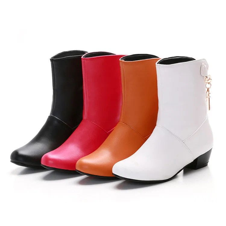 Women's Low-heeled Premium PU Ankle Boots