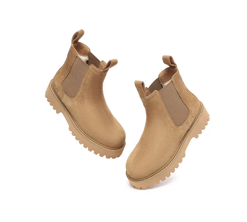 Wool Chelsea Chunky Boots Chana