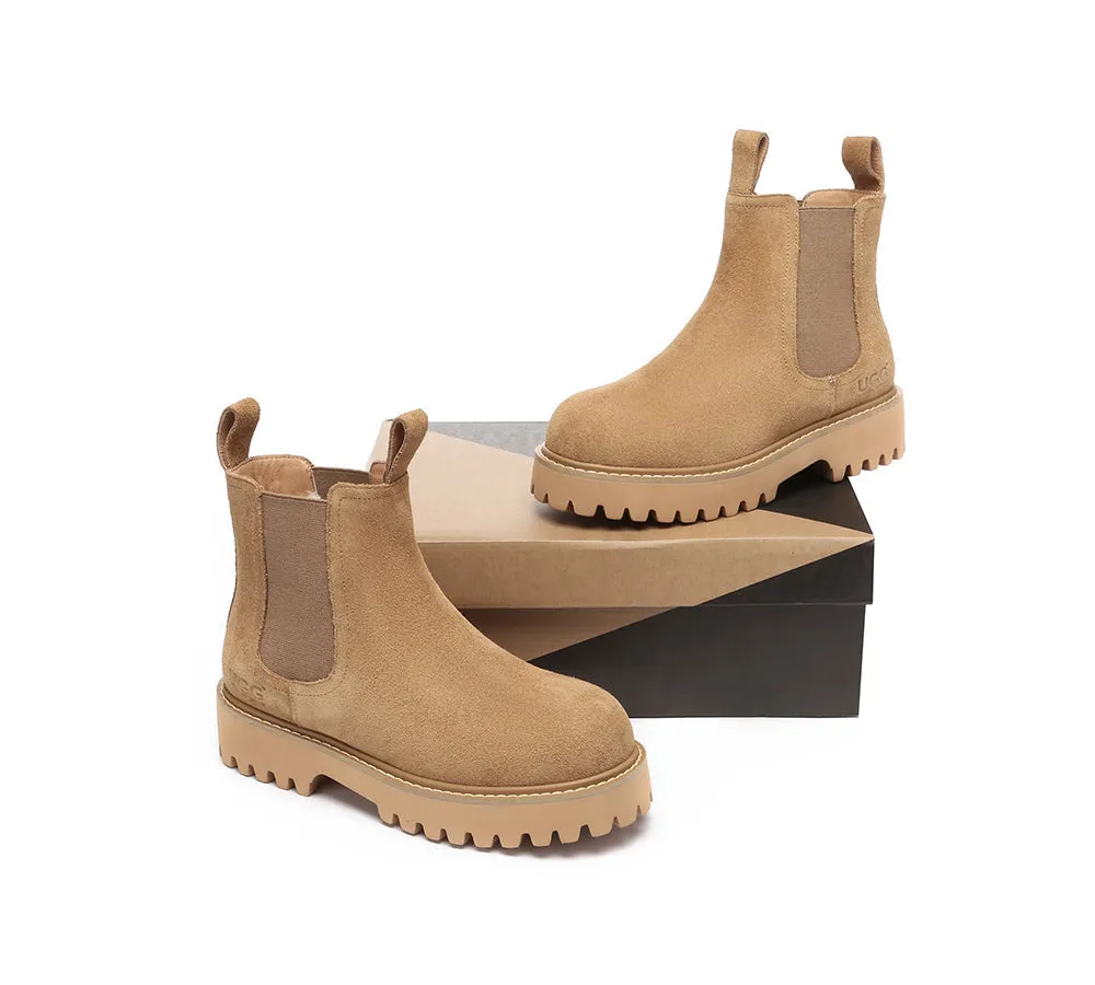 Wool Chelsea Chunky Boots Chana