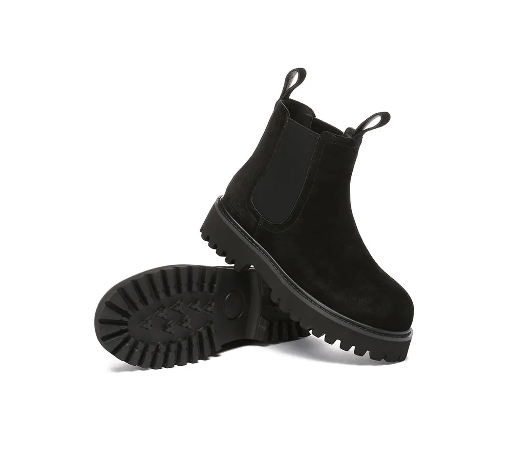 Wool Chelsea Chunky Boots Chana