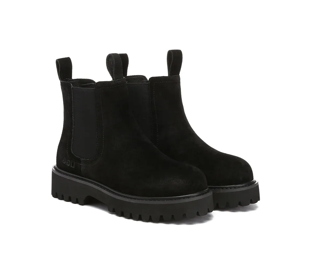 Wool Chelsea Chunky Boots Chana