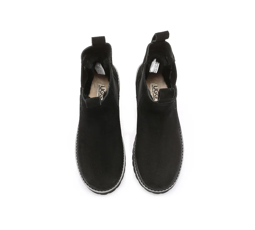 Wool Chelsea Chunky Boots Chana