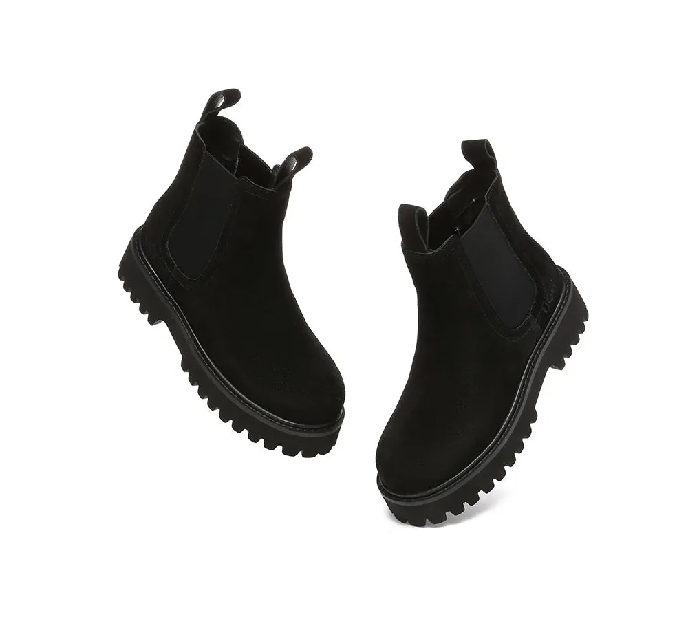 Wool Chelsea Chunky Boots Chana