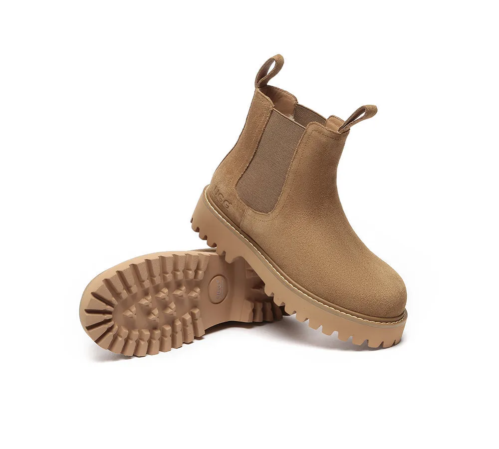 Wool Chelsea Chunky Boots Chana