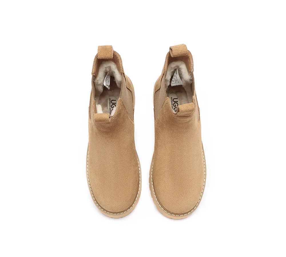 Wool Chelsea Chunky Boots Chana
