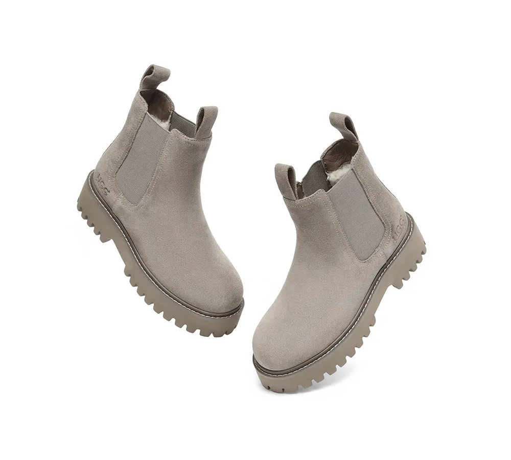 Wool Chelsea Chunky Boots Chana