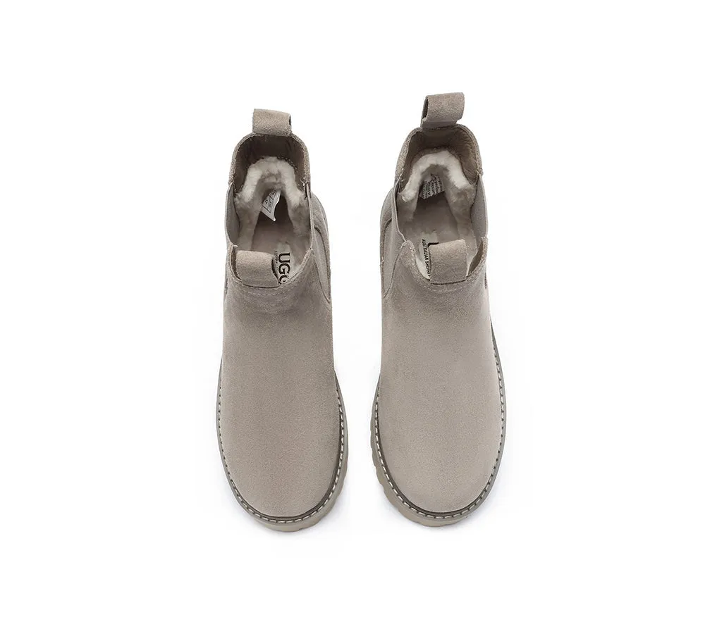 Wool Chelsea Chunky Boots Chana